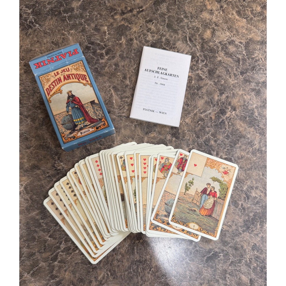 Piatnik Le Jeu du Destin Antique Fortune Telling Cards 32 Card Deck No 1944